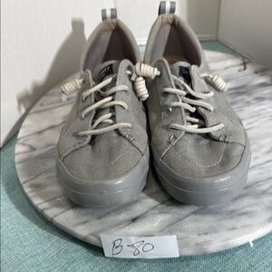 Sperry Gray Canvas Sneakers